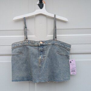 NWT- Wild fable Denim Crop top- Small